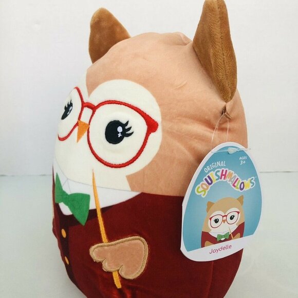 Squishmallow Jaydelle the Owl‎ "Back to School" 8 Inches Plush Kellytoy Brown - Picture 3 of 5
